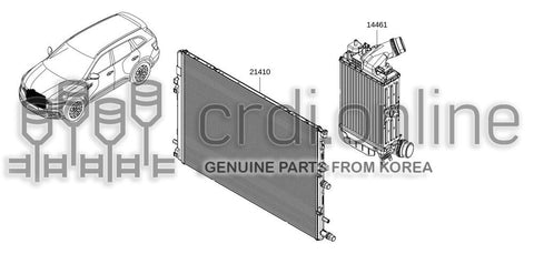 COOLER ASSY-INTER 14461-4BD0A 144614BD0A 14461 4BD0A
