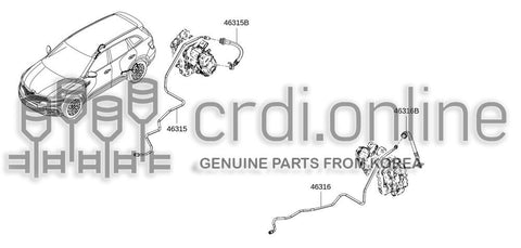 TUBE ASSY-BRAKEREAR LH 46316-4CE1A 463164CE1A 46316 4CE1A
