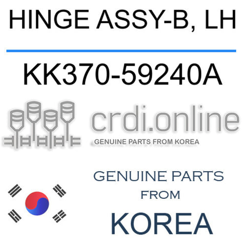 HINGE ASSY-B, LH KK370-59240A KK37059240A KK370 59240A