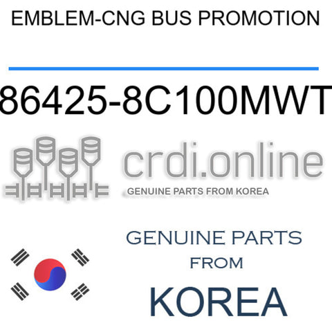 EMBLEM-CNG BUS PROMOTION [ORIGINAL] 86425-8C100MWT 864258C100MWT 86425 8C100MWT