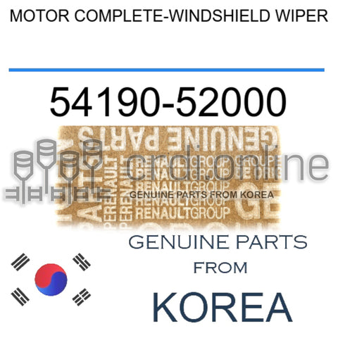 MOTOR COMPLETE-WINDSHIELD WIPER [ORIGINAL] 54190-52000 5419052000 54190 52000