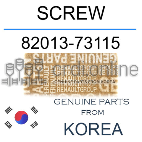 SCREW [ORIGINAL] 82013-73115 8201373115 82013 73115