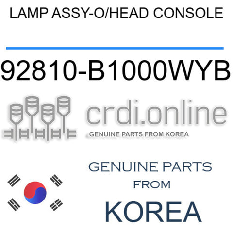 LAMP ASSY-O/HEAD CONSOLE [ORIGINAL] 92810-B1000WYB 92810B1000WYB 92810 B1000WYB