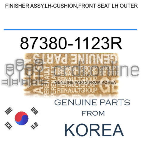 FINISHER ASSY,LH-CUSHION,FRONT SEAT LH OUTER [ORIGINAL] 87380-1123R 873801123R 87380 1123R