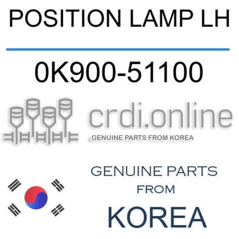 POSITION LAMP LH 0K900-51100 0K90051100 0K900 51100