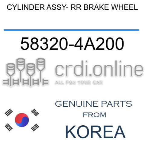 CYLINDER ASSY- RR BRAKE WHEEL [ORIGINAL] 58320-4A200 583204A200 58320 4A200