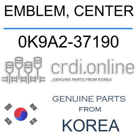 EMBLEM, CENTER 0K9A2-37190 0K9A237190 0K9A2 37190
