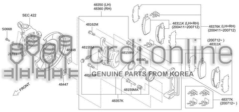 ADJUST ASSY-RR BRAKE 48430-52001 4843052001 48430 52001