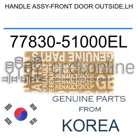 HANDLE ASSY-FRONT DOOR OUTSIDE,LH [ORIGINAL] 77830-51000EL 7783051000EL 77830 51000EL