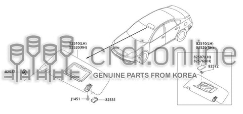 HOLDER-SUNVISOR [ORIGINAL] 82532-52000GP 8253252000GP 82532 52000GP