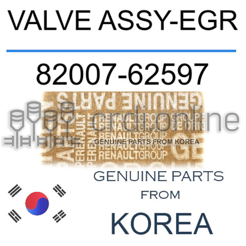 VALVE ASSY-EGR [ORIGINAL] 82007-62597 8200762597 82007 62597