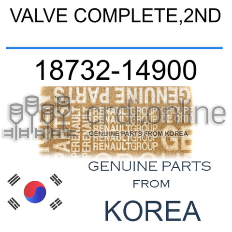 VALVE COMPLETE,2ND [ORIGINAL] 18732-14900 1873214900 18732 14900