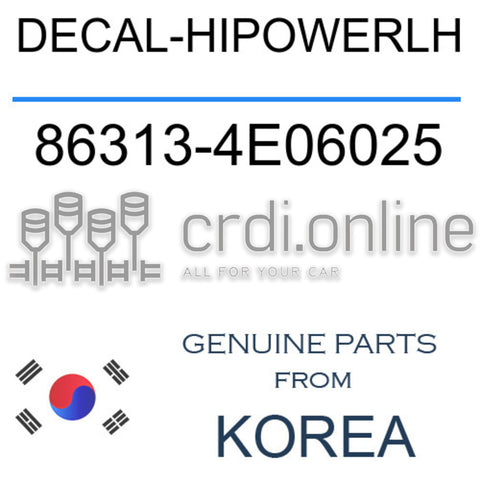 DECAL-HIPOWERLH [ORIGINAL] 86313-4E06025 863134E06025 86313 4E06025