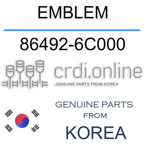 EMBLEM [ORIGINAL] 86492-6C000 864926C000 86492 6C000