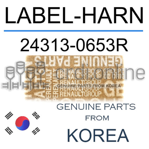 LABEL-HARN [ORIGINAL] 24313-0653R 243130653R 24313 0653R