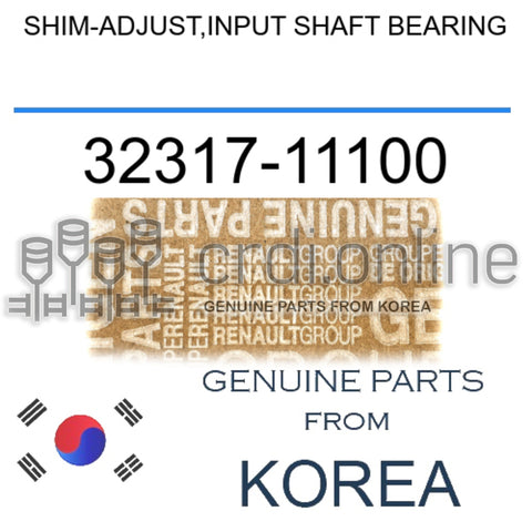 SHIM-ADJUST,INPUT SHAFT BEARING [ORIGINAL] 32317-11100 3231711100 32317 11100