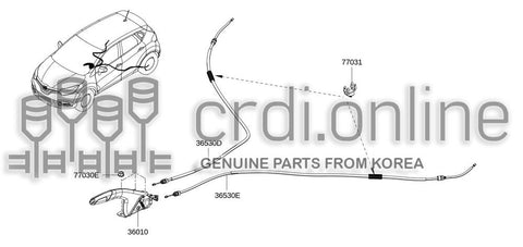 CABLE ASSY-PARKING BRAKERH 36530-8900R 365308900R 36530 8900R