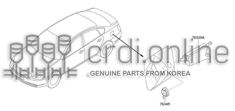 ACTUATOR ASSY-FUEL LID OPENER 76345-52000 7634552000 76345 52000