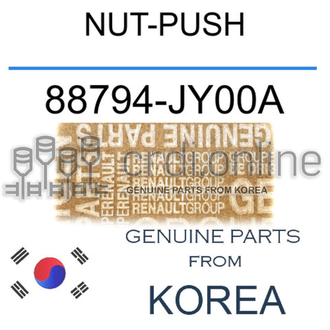 NUT-PUSH [ORIGINAL] 88794-JY00A 88794JY00A 88794 JY00A