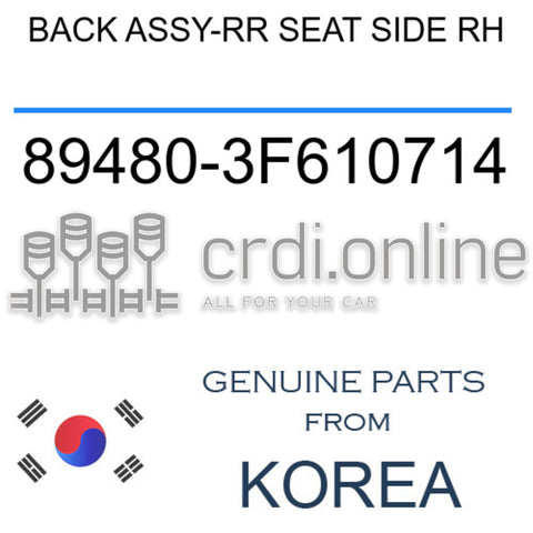 BACK ASSY-RR SEAT SIDE RH 89480-3F610714 894803F610714 89480 3F610714