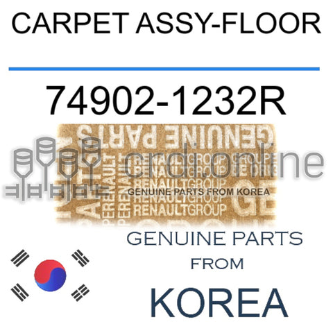 CARPET ASSY-FLOOR [ORIGINAL] 74902-1232R 749021232R 74902 1232R