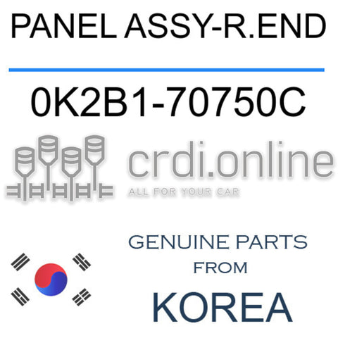 PANEL ASSY-R.END [ORIGINAL] 0K2B1-70750C 0K2B170750C 0K2B1 70750C