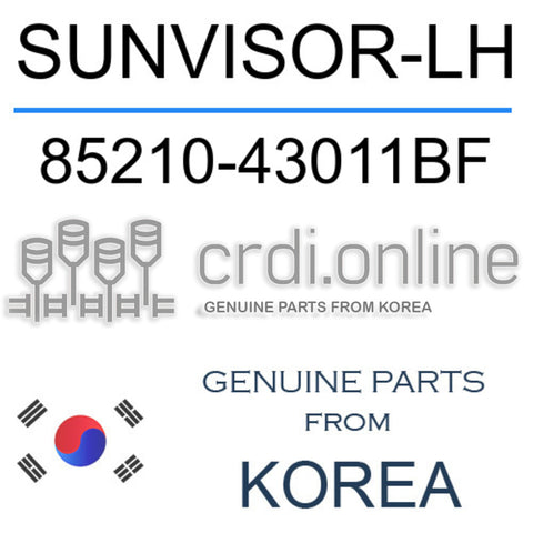 SUNVISOR-LH [ORIGINAL] 85210-43011BF 8521043011BF 85210 43011BF