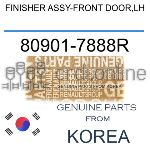 FINISHER ASSY-FRONT DOOR,LH [ORIGINAL] 80901-7888R 809017888R 80901 7888R