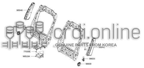 MODULE ASSY-SIDE AIR BAGLH 985H1-9236R 985H19236R 985H1 9236R