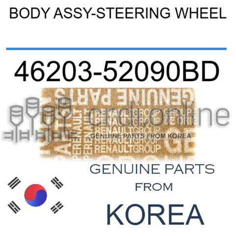 BODY ASSY-STEERING WHEEL [ORIGINAL] 46203-52090BD 4620352090BD 46203 52090BD