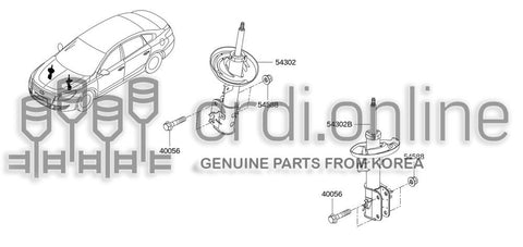 STRUT ASSY-FRONT SUSPENSIONLH 54303-2532R 543032532R 54303 2532R