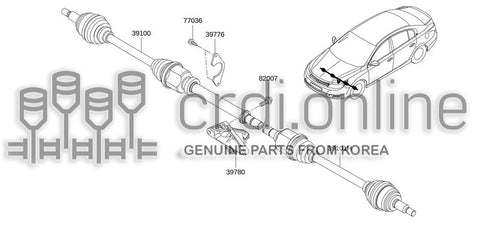 SHAFT ASSY-FRONT DRIVERH 82009-08713 8200908713 82009 08713