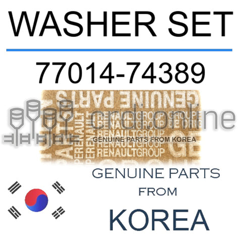 WASHER SET [ORIGINAL] 77014-74389 7701474389 77014 74389