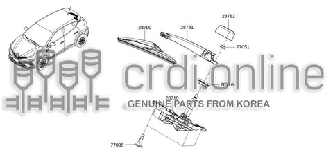 BLADE ASSY-BACK WINDOW WIPER 28790-3260R 287903260R 28790 3260R