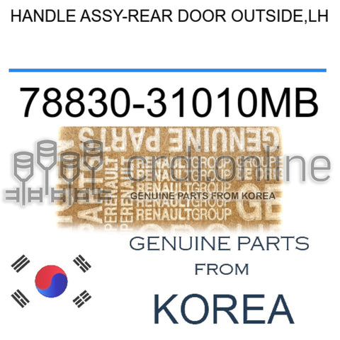 HANDLE ASSY-REAR DOOR OUTSIDE,LH [ORIGINAL] 78830-31010MB 7883031010MB 78830 31010MB
