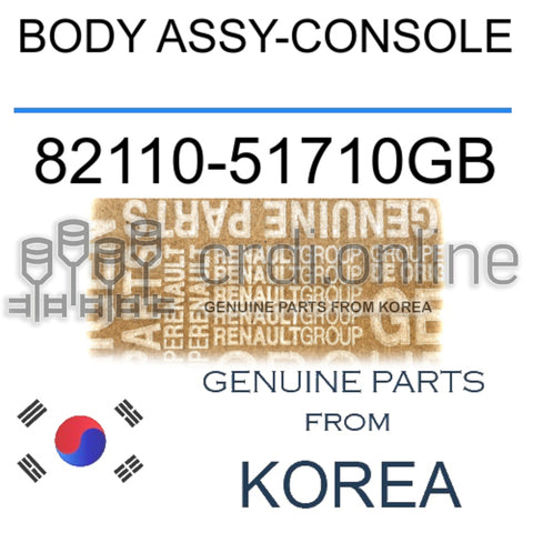BODY ASSY-CONSOLE [ORIGINAL] 82110-51710GB 8211051710GB 82110 51710GB