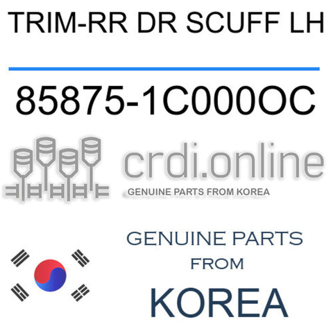 TRIM-RR DR SCUFF LH [ORIGINAL] 85875-1C000OC 858751C000OC 85875 1C000OC