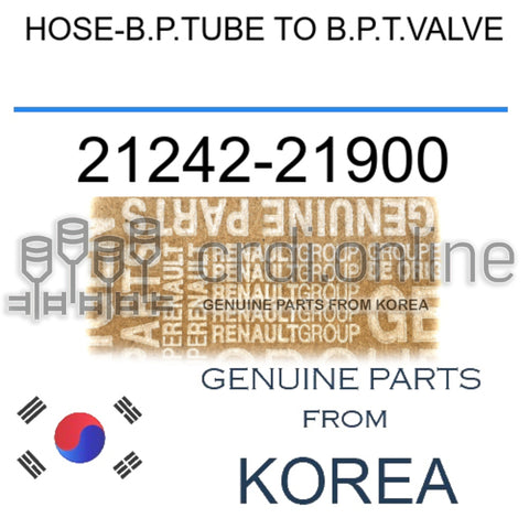 HOSE-B.P.TUBE TO B.P.T.VALVE [ORIGINAL] 21242-21900 2124221900 21242 21900