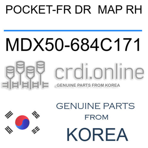POCKET-FR DR  MAP RH [ORIGINAL] MDX50-684C171 MDX50684C171 MDX50 684C171
