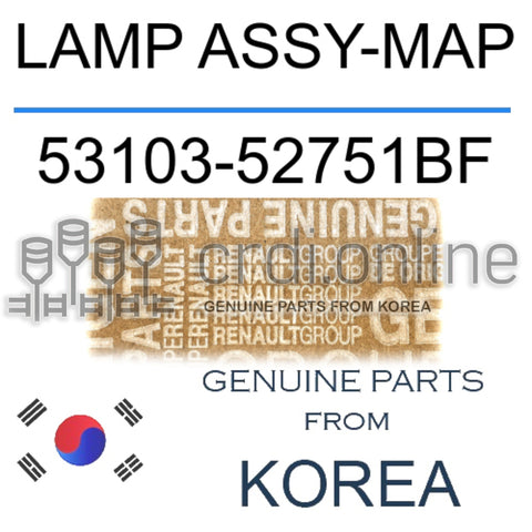 LAMP ASSY-MAP [ORIGINAL] 53103-52751BF 5310352751BF 53103 52751BF