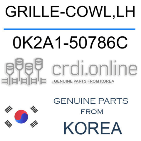 GRILLE-COWL,LH [ORIGINAL] 0K2A1-50786C 0K2A150786C 0K2A1 50786C