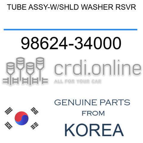 TUBE ASSY-W/SHLD WASHER RSVR 98624-34000 9862434000 98624 34000