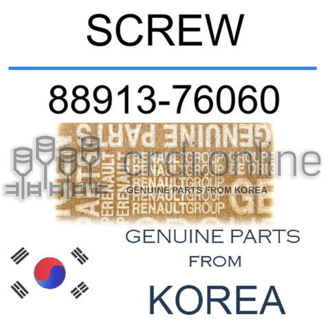 SCREW [ORIGINAL] 88913-76060 8891376060 88913 76060
