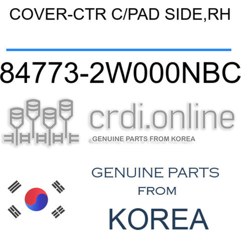 COVER-CTR C/PAD SIDE,RH [ORIGINAL] 84773-2W000NBC 847732W000NBC 84773 2W000NBC
