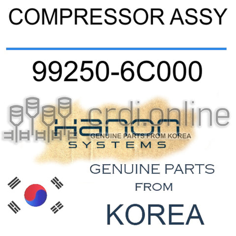 [HCC / HANON] COMPRESSOR ASSY 99250-6C000 992506C000 99250 6C000
