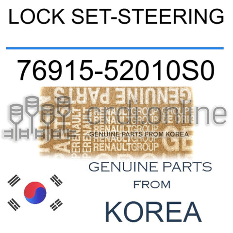 LOCK SET-STEERING [ORIGINAL] 76915-52010S0 7691552010S0 76915 52010S0