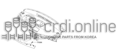 MOULDING-DASHBOARDPASSENGER UPPER 68412-8838R 684128838R 68412 8838R