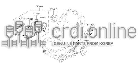 LEVER KIT-POWER SEATRH 87401-1095R 874011095R 87401 1095R