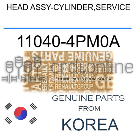 HEAD ASSY-CYLINDER,SERVICE [ORIGINAL] 11040-4PM0A 110404PM0A 11040 4PM0A