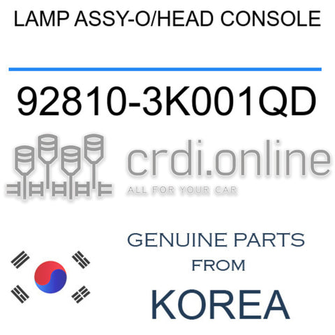 LAMP ASSY-O/HEAD CONSOLE [ORIGINAL] 92810-3K001QD 928103K001QD 92810 3K001QD